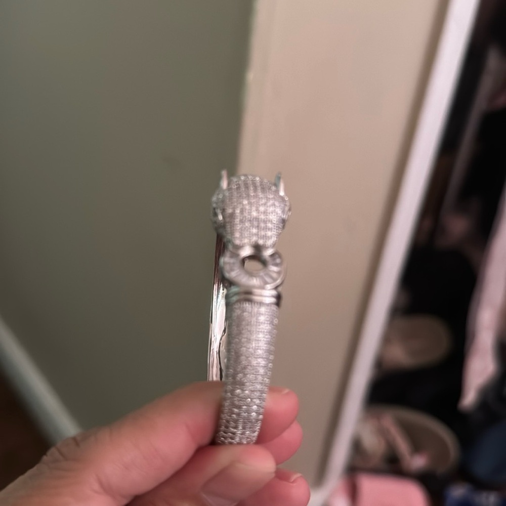 Silver reptile bracelet